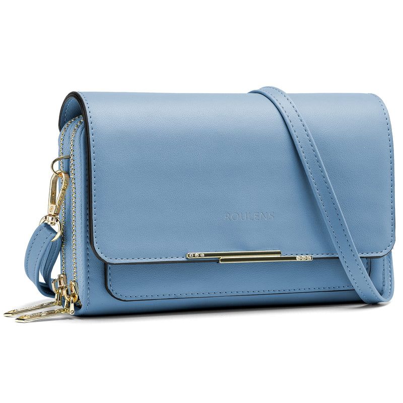 Roulens Sac Téléphone Portable Femme - Petit Sac Bandoulière Femme - Sac à Bandoulière Femme en Cuir PU - Sac À Bandoulière Petit avec Réglables Bandoulière