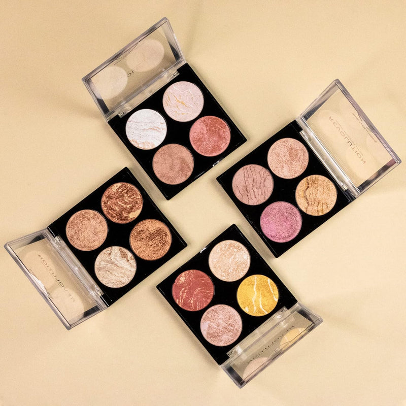 Makeup Revolution Cheek Kit Powder, Bright, Don't Hold Back, 4 Shades, 8.8 g