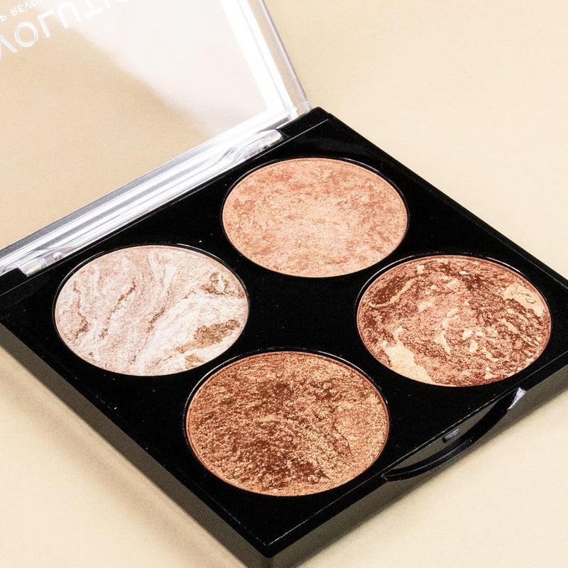 Makeup Revolution Cheek Kit Powder, Bright, Don't Hold Back, 4 Shades, 8.8 g