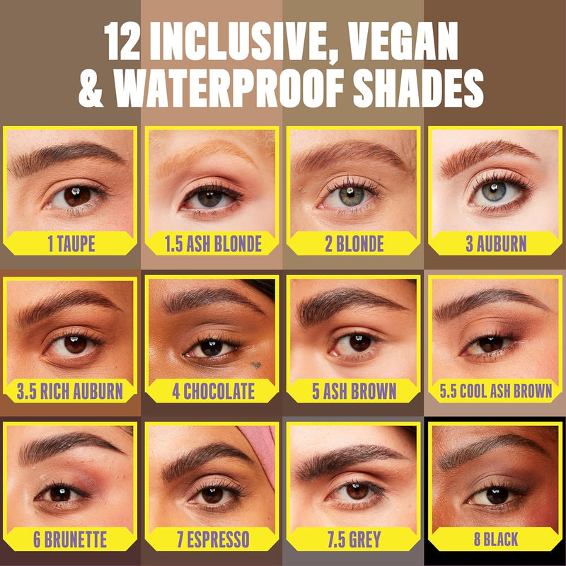 NYX Professional Makeup Eyebrow Pencil, Micro Brow Pencil, Two Sides with Automatic Pencil and Brush, Shades: Espresso