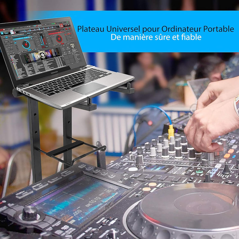 Pyle Support Ordinateur Portable - Table Debout avec Hauteur Pliable et Plateau - Support PC Portable - Accessoire Secondaire pour iPad, Station de Travail et Utilisation à Domicile avec Sac
