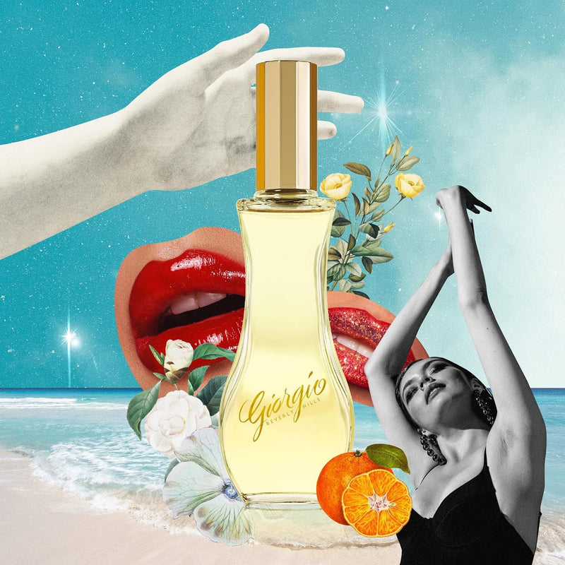 Giorgio Beverly Hills, Eau de Toilette pour Femme Senteur Florale, Spray vaporisateur, Parfum Vanille, Jasmin et Bergamote, Ingrédients Naturels, Eau de toilette de luxe