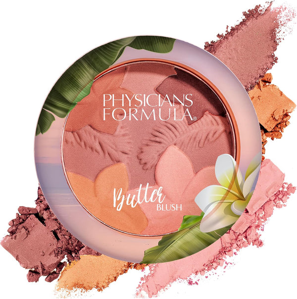 Physicians Formula, Matte Monoi Butter Blush Powder, Waterproof Face Blusher, Nourishing Formula with Murumuru, Cupuacu, Tucuma, and Tahitian Butter Monoi, Matte Finish, Mauvy Mattes