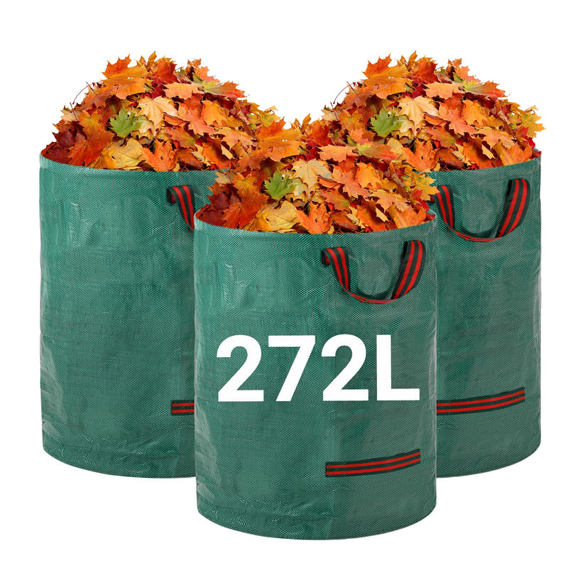 Velway Sacs à déchets de jardin robustes - 500L x 2Pack Sacs de jardin réutilisables avec poignées - Tissu industriel pour feuilles déchets débris - Sacs à déchets de jardin étanches