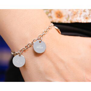 Cadeaux.com Bracelet médailles - Argent véritable
