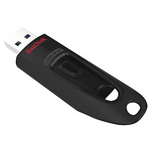 SanDisk Ultra, 128 Go, USB Type-A, 3.2 Gen 1 (3.1 Gen 1), 100 Mo/s, Slide, Noir SDCZ48-128G-U46