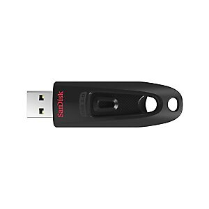 SanDisk Ultra, 512 Go, USB Type-A, 3.2 Gen 1 (3.1 Gen 1), 100 Mo/s, Slide, Noir SDCZ48-512G-G46