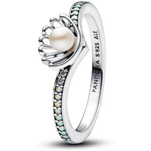 Pandora Bague Perle de Culture d?Eau Douce Traitée Princesse Disney Arielle Coquillage 58 female