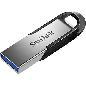 SanDisk Ultra Flair, 256 Go, USB Type-A, 3.2 Gen 1 (3.1 Gen 1), 150 Mo/s, Sans capuchon, Noir, Argent SDCZ73-256G-G46
