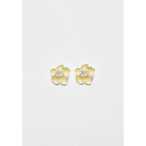 Stradivarius FR Stradivarius Boucles d’oreilles fleur émail  Jaune pastel OS