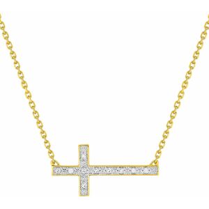 Mon Premier Bijou Collier croix - Diamant & Or jaune 18ct