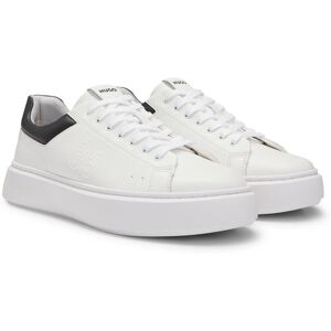 HUGO Baskets basses à logo revisité Blanc 39,40,41,42,43,44,45,46 Men