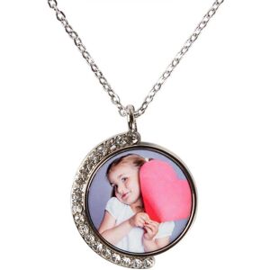 Ocadeau Collier strass photo rond
