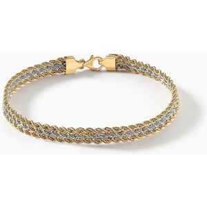 Histoire d'Or Bracelet Jerry Maille Corde 3 Rangs Or Bicolore